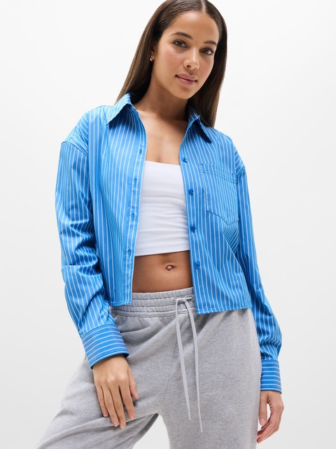 Midday Cropped Poplin Shirt