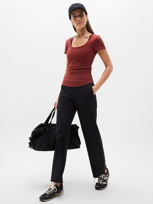 Image number 2 showing, Signature Rib Scoop Tee