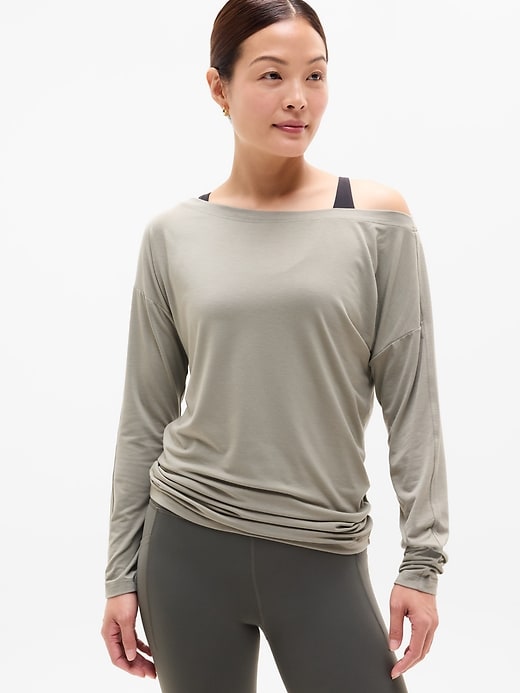 Image number 1 showing, Move With Ease Off The Shoulder Top