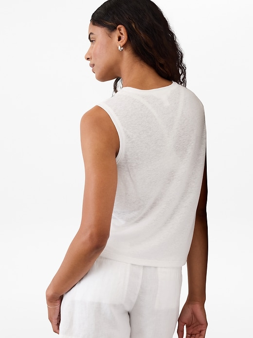 Image number 2 showing, Getaway Linen Blend Muscle Tank