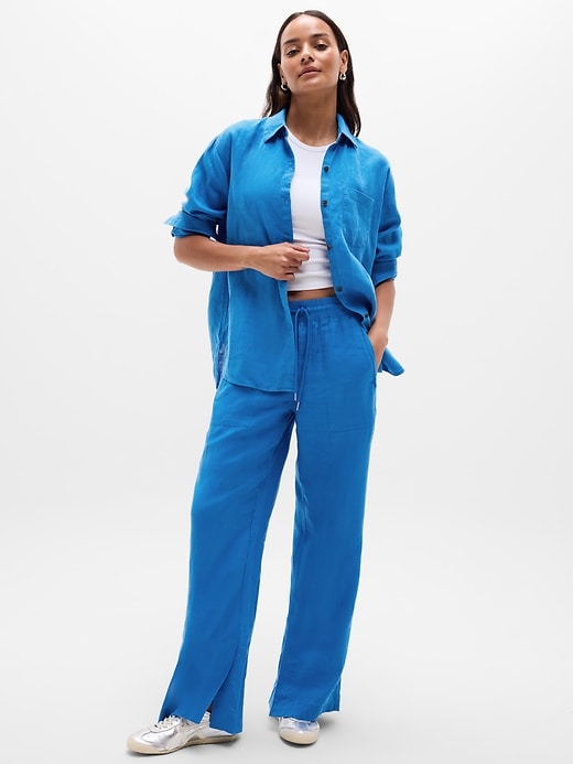 Image number 2 showing, Retreat Linen High Rise Wide Leg Pant