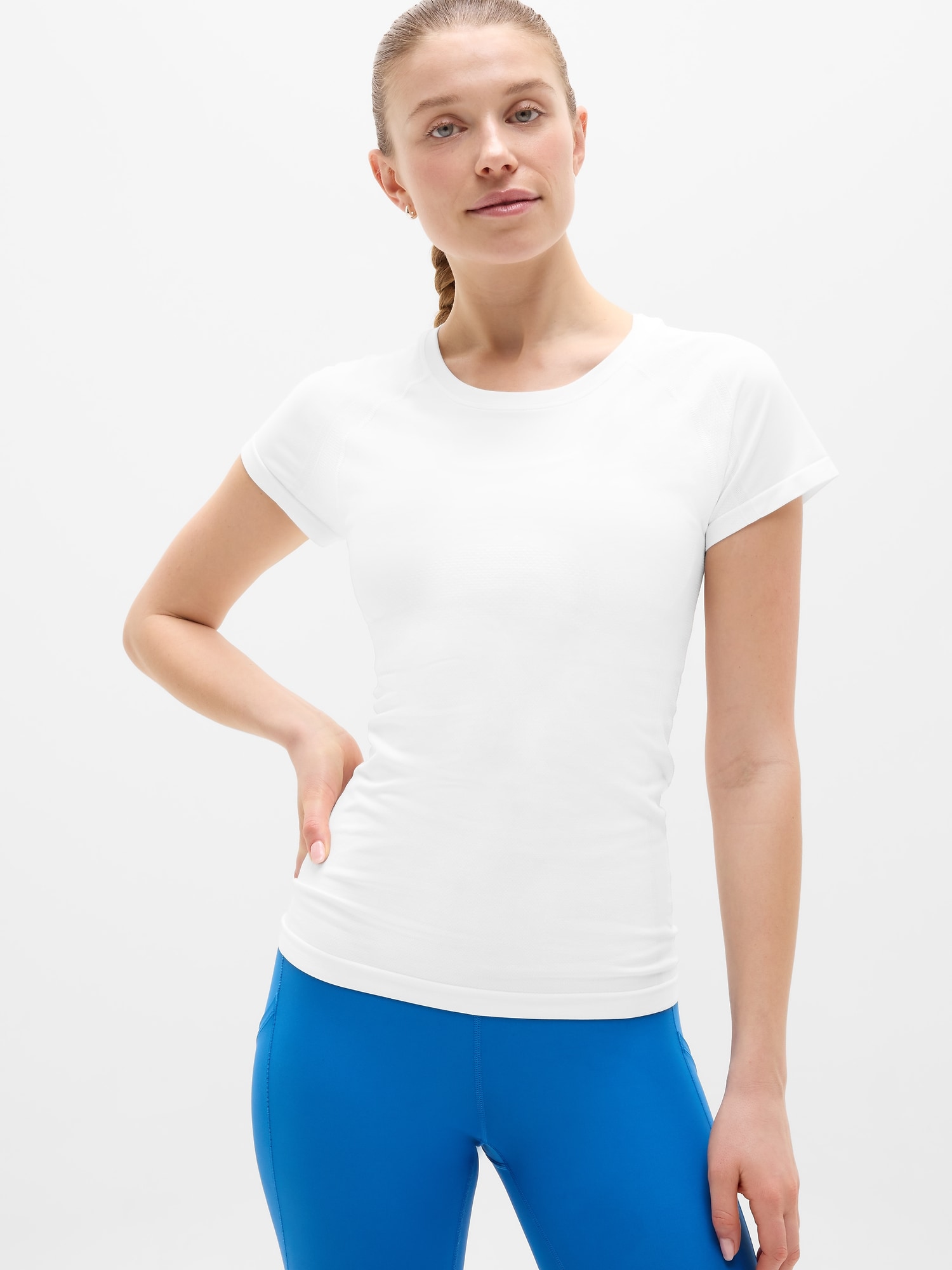Athleta Women's Momentum Flex Tee White Size L