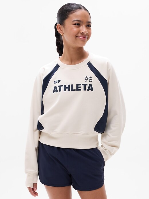 Image number 1 showing, Athleta Girl All Day Crewneck Sweatshirt