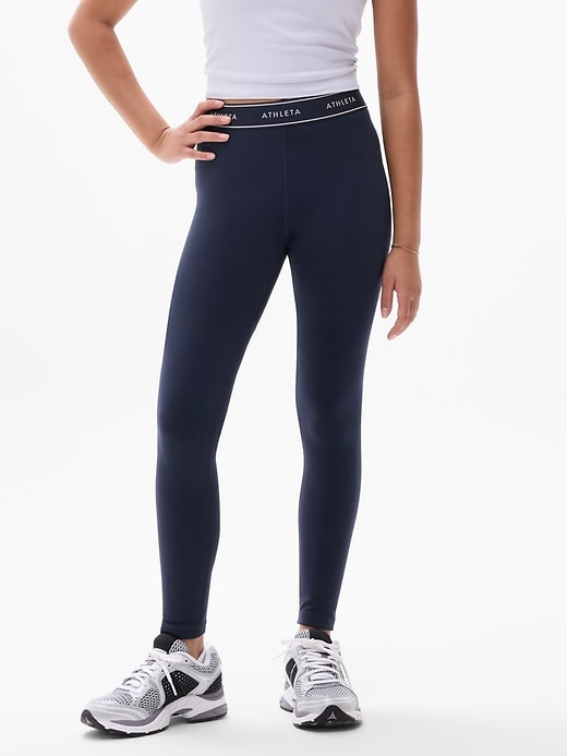 Image number 1 showing, Athleta Girl High Rise Chit Chat Logo Legging