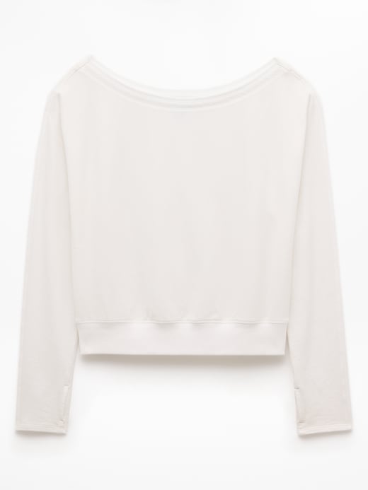 Image number 7 showing, Airy Cotton Terry Boat Neck Sweatshirt