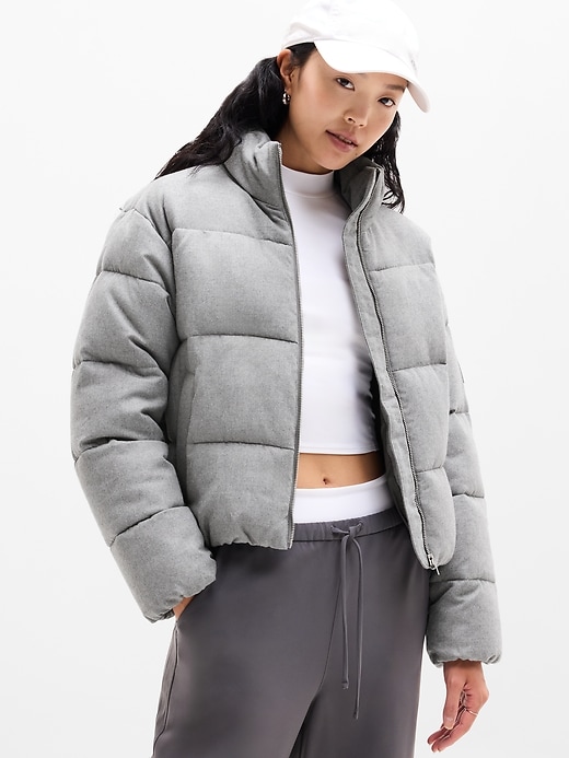 Image number 1 showing, Halo Flannel Puffer Jacket