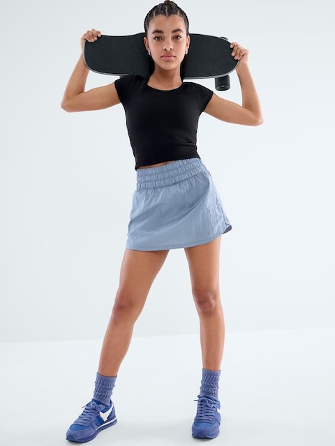 Athleta Girl Rise Above Rib Crop Tee