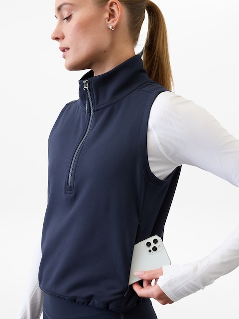Unstoppable 1/2 Zip Cropped Vest