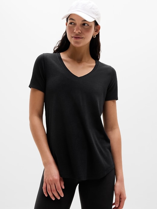 Image number 1 showing, Breezy Scoop V-Neck Tee