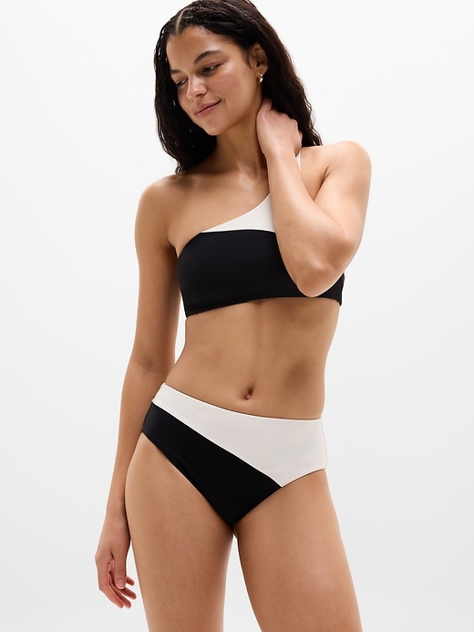 Image number 1 showing, High Waist Cheeky Colorblock Swim Bottom