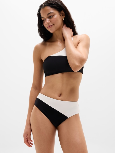 High Waist Cheeky Colorblock Swim Bottom