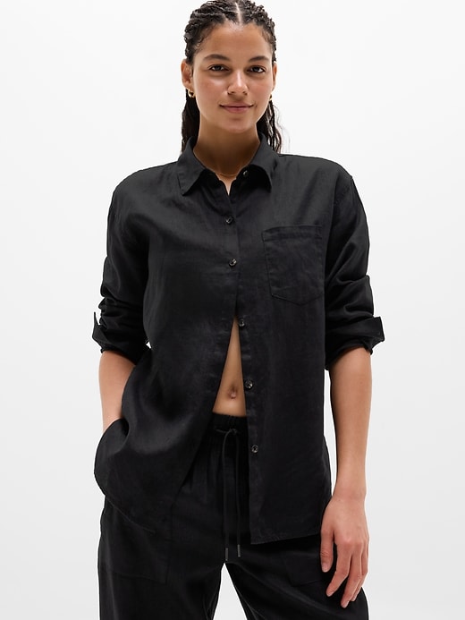 Image number 1 showing, Retreat Linen Top