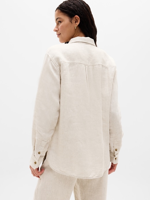 Image number 3 showing, Retreat Linen Top