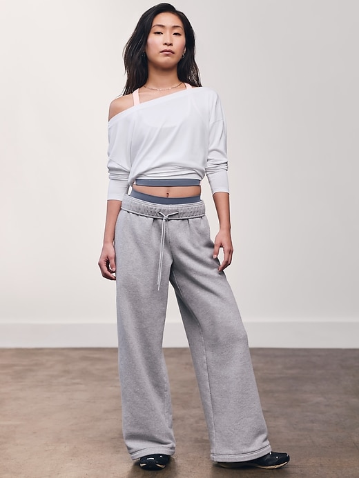 Image number 1 showing, Forever Fleece Wide Leg