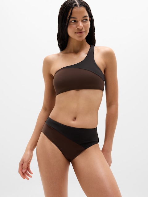 High Waist Cheeky Colorblock Swim Bottom