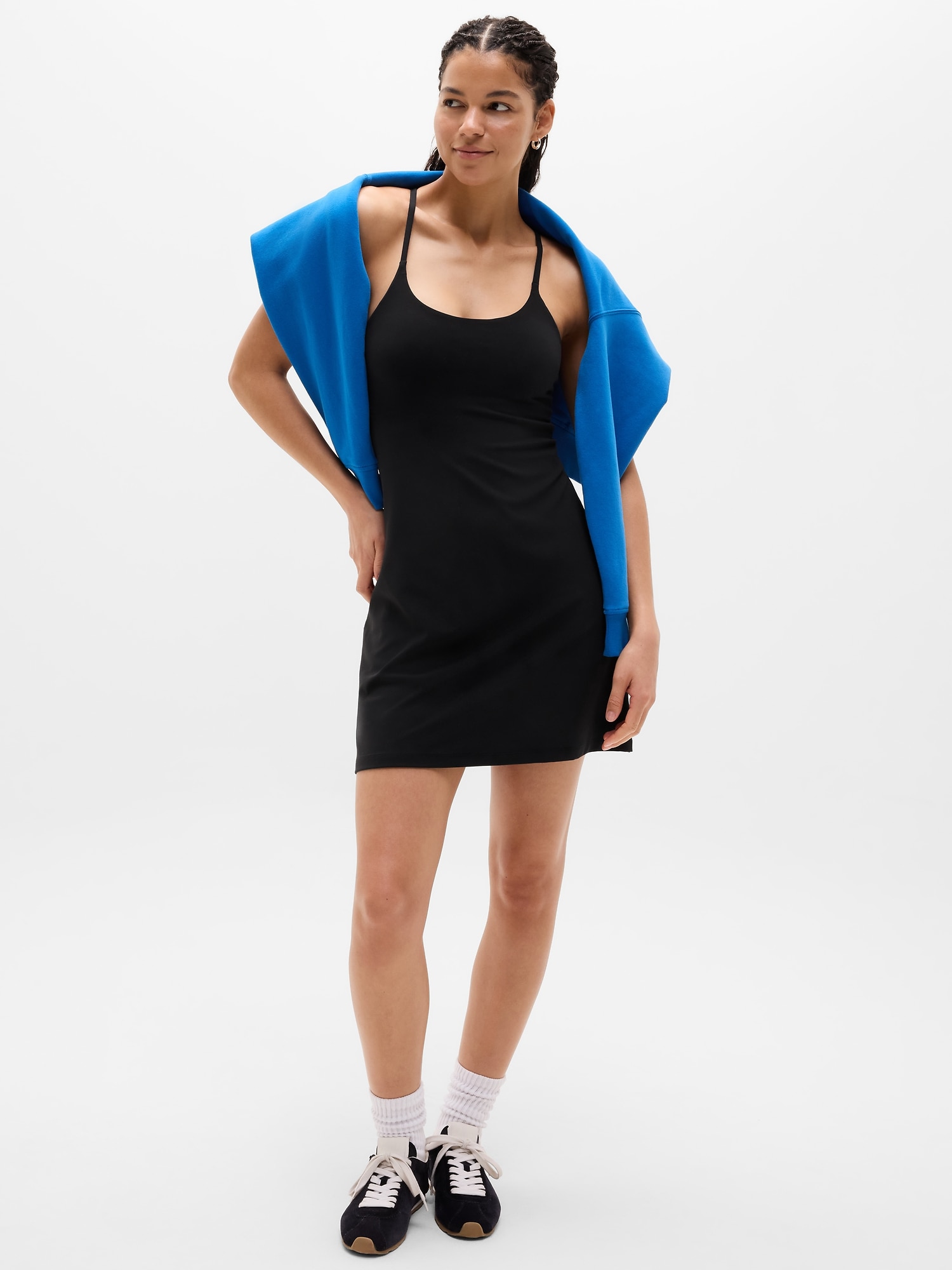 Athleta Women's Transcend Scoop Dress Black Tall Size L