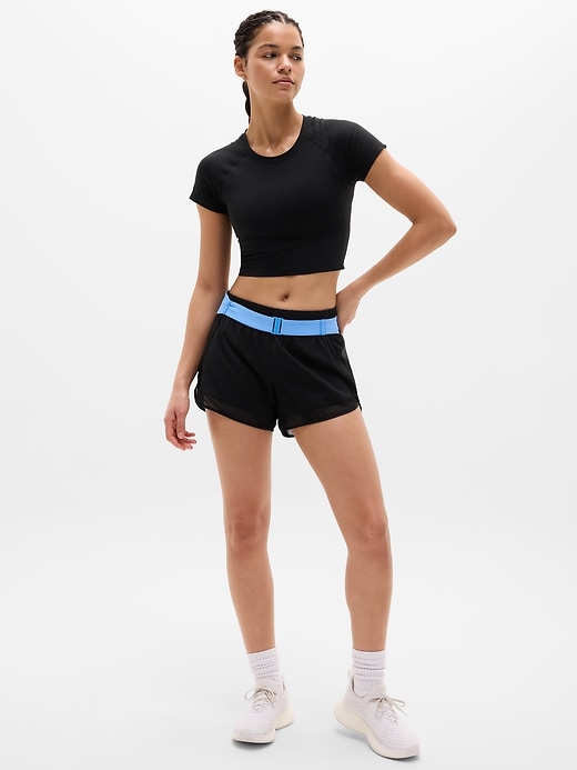 Image number 2 showing, Mesh Racer Run Mid Rise 4" Short