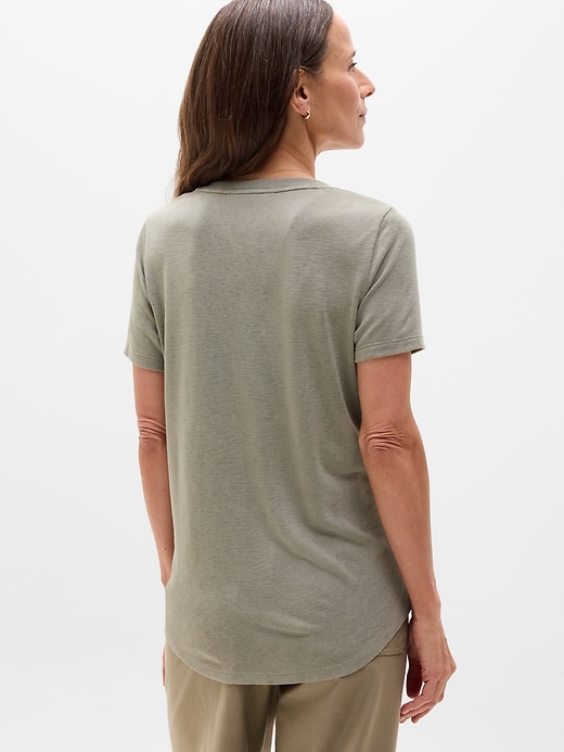 Image number 3 showing, Breezy Scoop V-Neck Tee