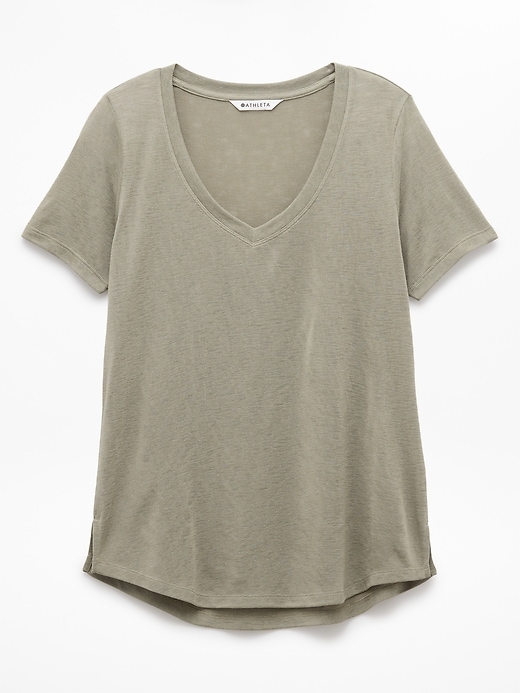 Image number 7 showing, Breezy Scoop V-Neck Tee