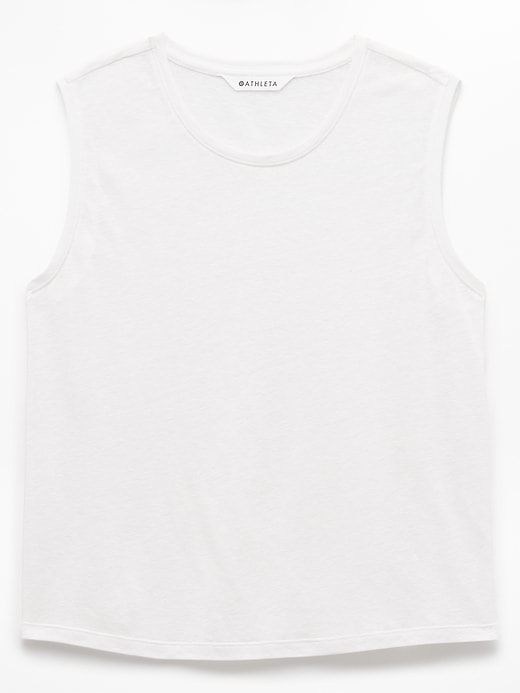 Image number 5 showing, Getaway Linen Blend Muscle Tank