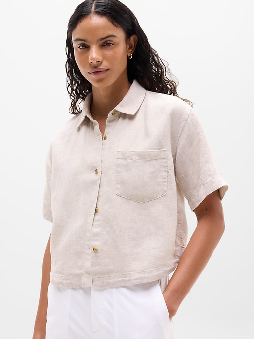 Image number 1 showing, Retreat Linen Short Sleeve Shirt