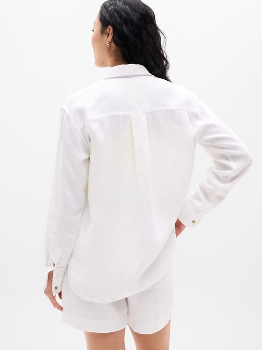 Image number 3 showing, Retreat Linen Top