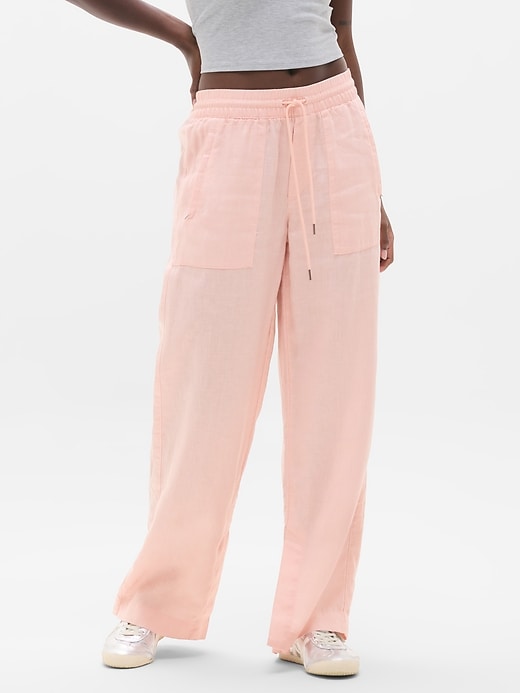 Image number 1 showing, Retreat Linen High Rise Wide Leg Pant