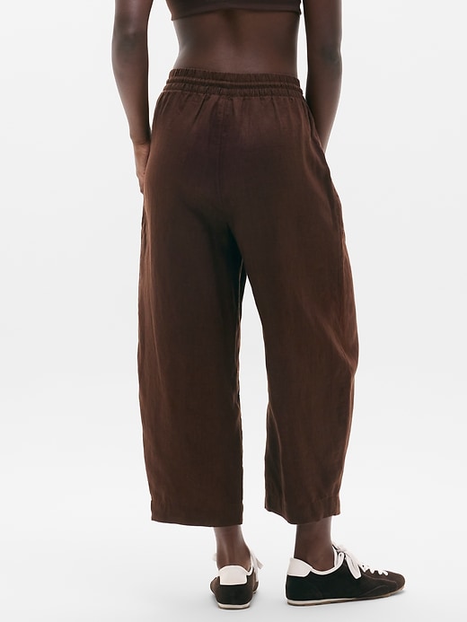 Image number 3 showing, Retreat Linen High Rise Barrel Crop Pant