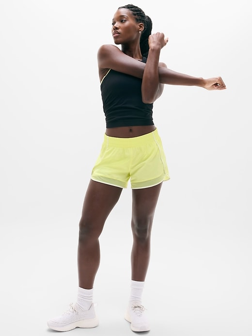 Image number 2 showing, Mesh Racer Run Mid Rise 4" Short