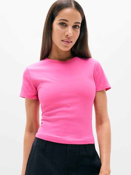 Image number 1 showing, Signature Rib Crop Tee