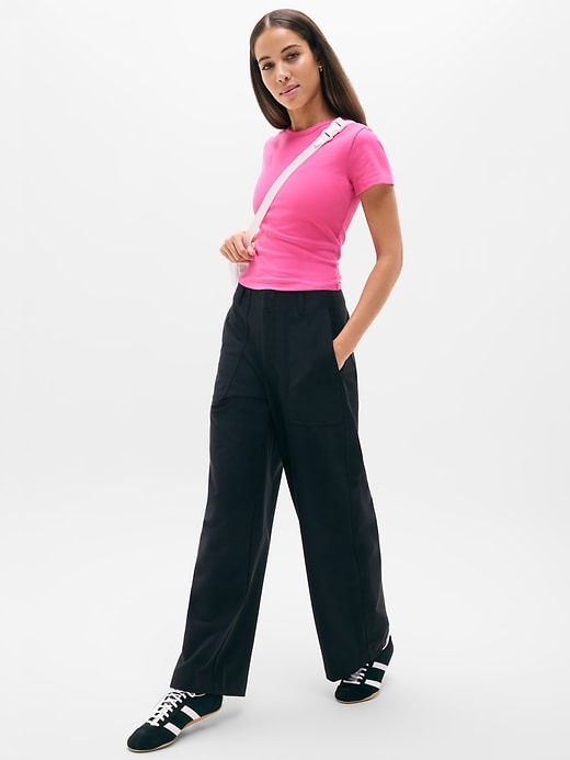 Image number 2 showing, Signature Rib Crop Tee