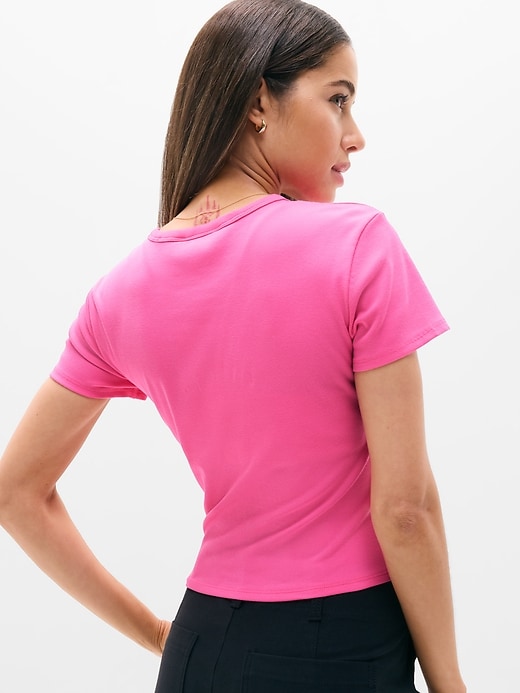 Image number 3 showing, Signature Rib Crop Tee