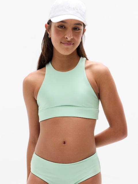 Athleta Girl High Neck Reversible Bikini Top
