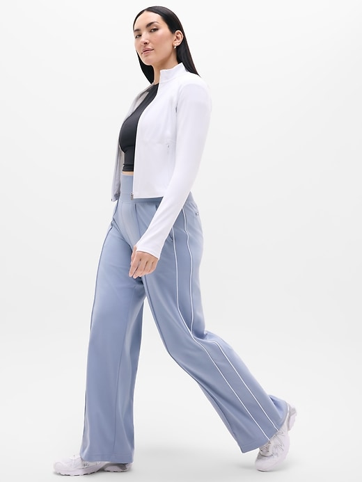 Image number 2 showing, Venice High Rise Track Stripe Wide Leg Pant