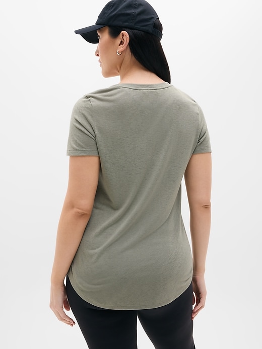 Image number 6 showing, Breezy Scoop V-Neck Tee