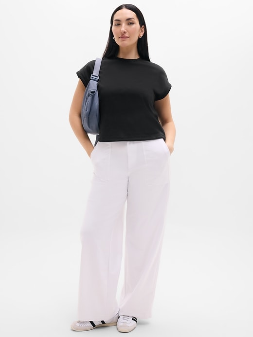 Image number 5 showing, Airy Cotton Terry Sweatshirt Tee