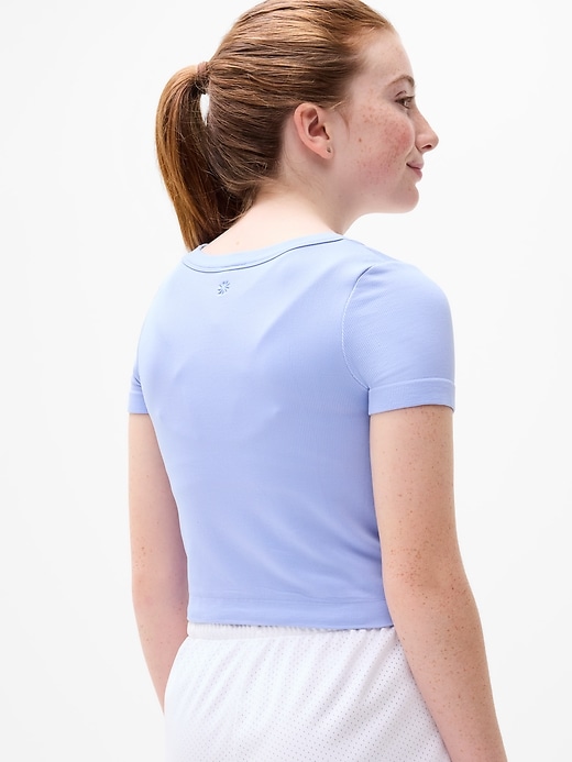 Image number 3 showing, Athleta Girl Rise Above Rib Scoop Tee