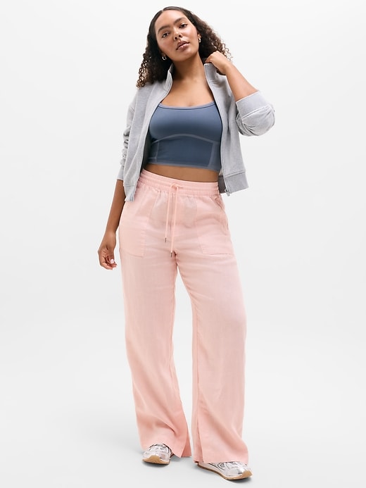 Image number 5 showing, Retreat Linen High Rise Wide Leg Pant