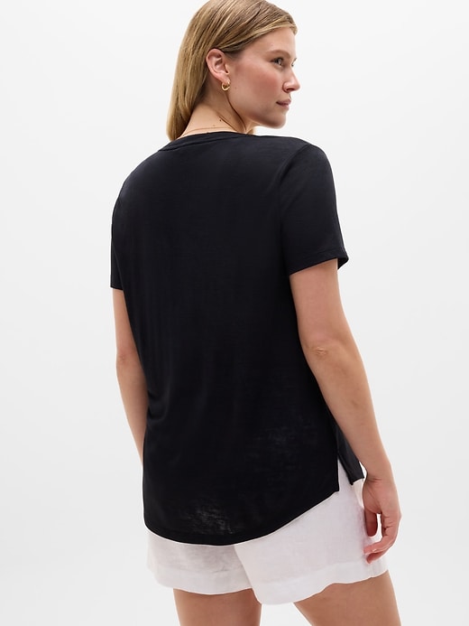 Image number 6 showing, Breezy Scoop V-Neck Tee