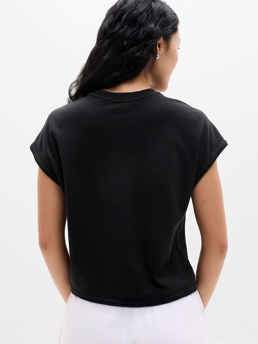 Image number 3 showing, Airy Cotton Terry Sweatshirt Tee
