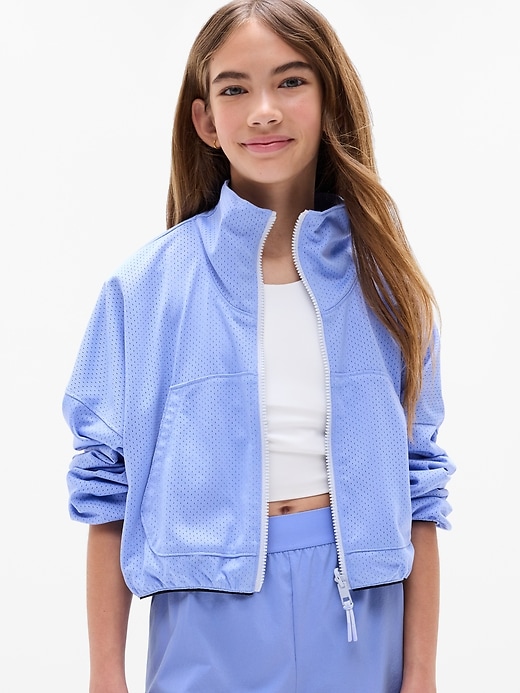 Image number 1 showing, Athleta Girl Reversible Mesh Windbreaker