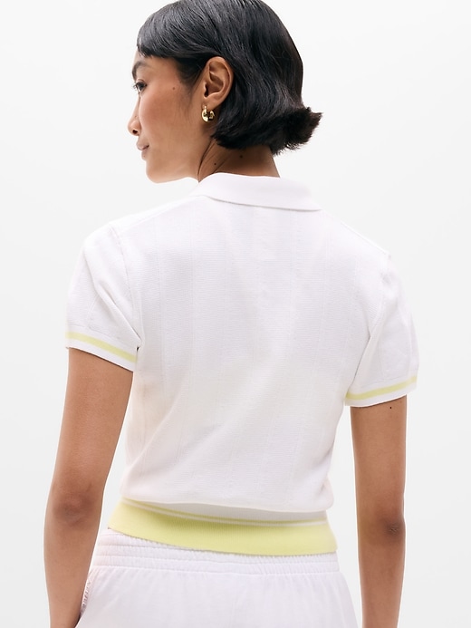 Image number 3 showing, Seamless Polo Tee Sweater