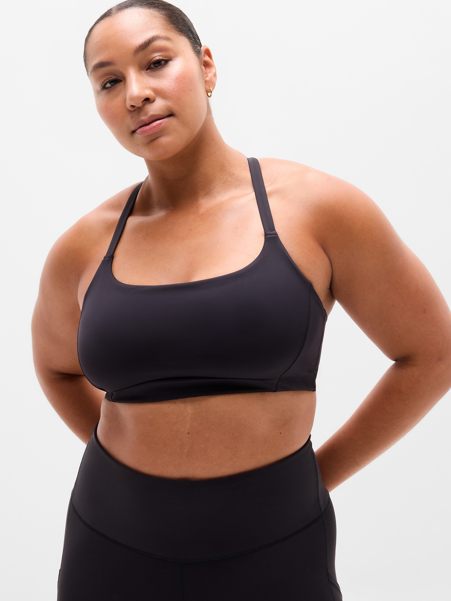 Athleta Women's Invigorate Sports Bra D-Dd Black  Size L