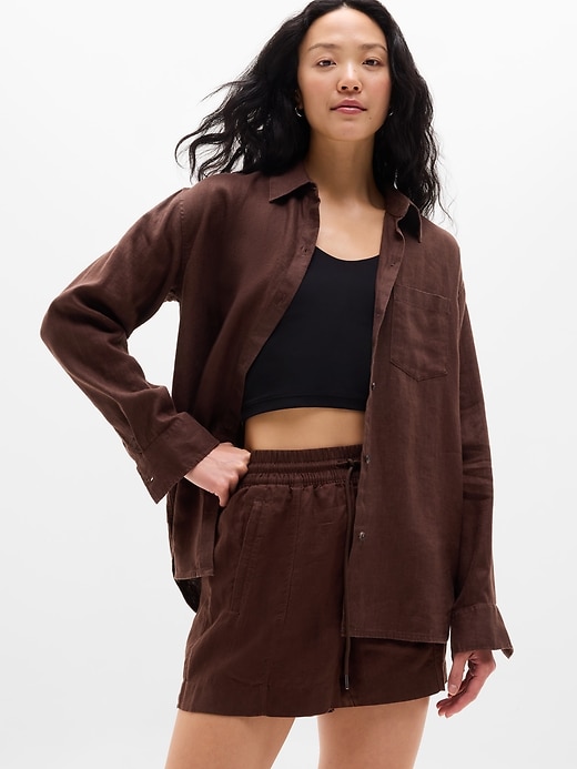 Image number 1 showing, Retreat Linen Top