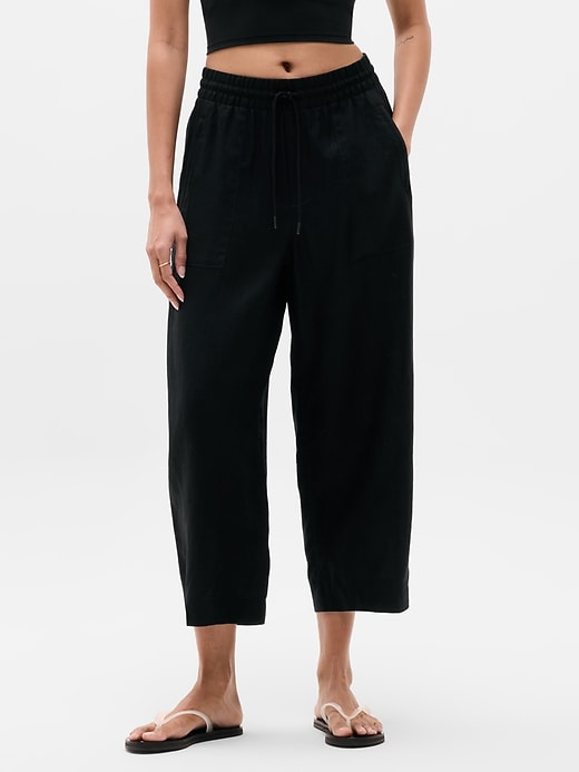 Image number 2 showing, Retreat Linen High Rise Barrel Crop Pant
