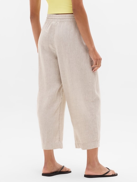Image number 3 showing, Retreat Linen High Rise Barrel Crop Pant