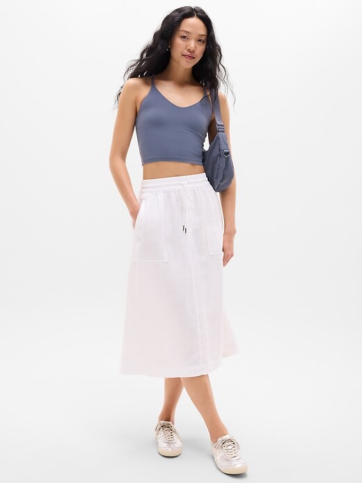 Image number 4 showing, Retreat Linen Midi Skirt