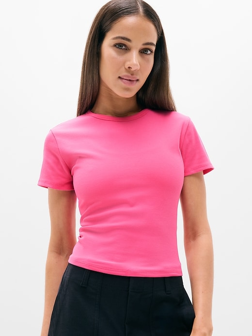 Image number 1 showing, Signature Rib Crop Tee