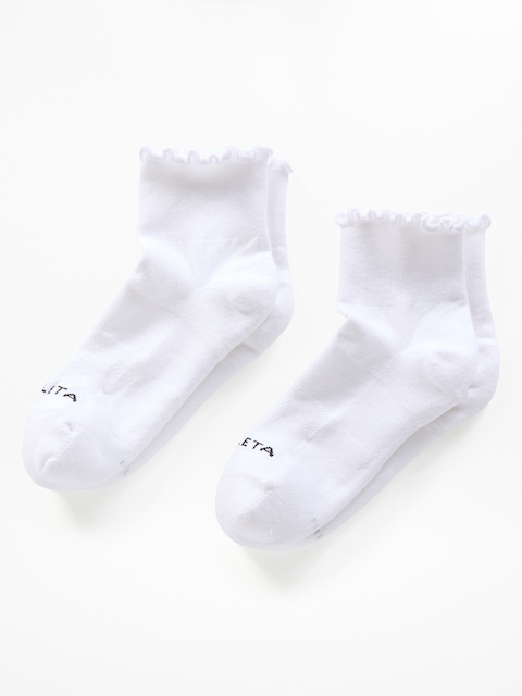 Athleta Ruffle Everyday Quarter Crew Sock 2-Pack