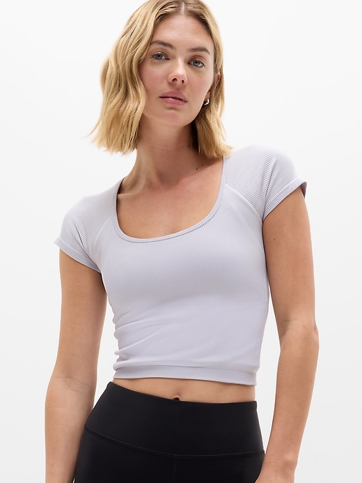 Image number 1 showing, Recharge Seamless Open Back Tee